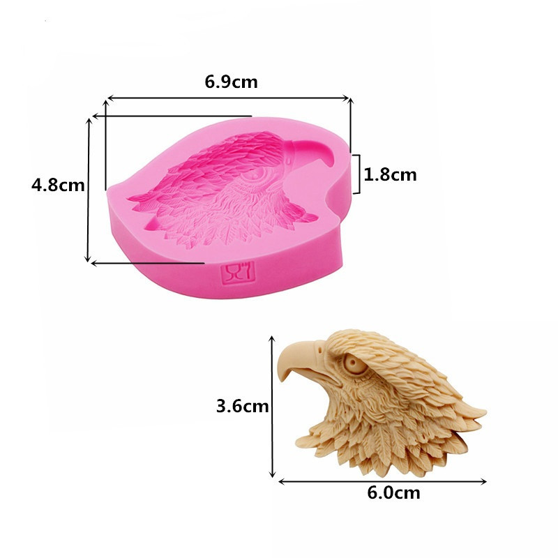 Молд силіконовий Орел 48 на 69 мм рожевий Київ - фото 2
