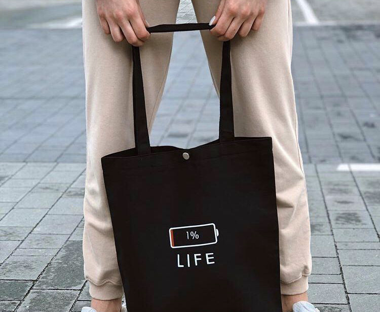 Еко-сумка - ШОПЕР С ПРИНТОМ LIFE 1% Чернівці - фото 1