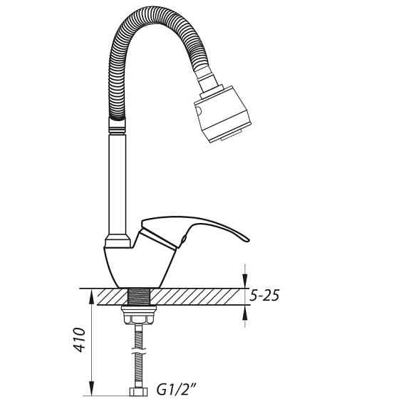 Кухонный смеситель Zerix YUB 279 с отражающим изливом ZX2950 Харьков