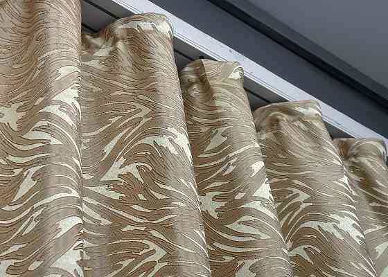 Шторна тканина жакард "Magic" шириною 1,45м колір пісочний 1604ш Київ
