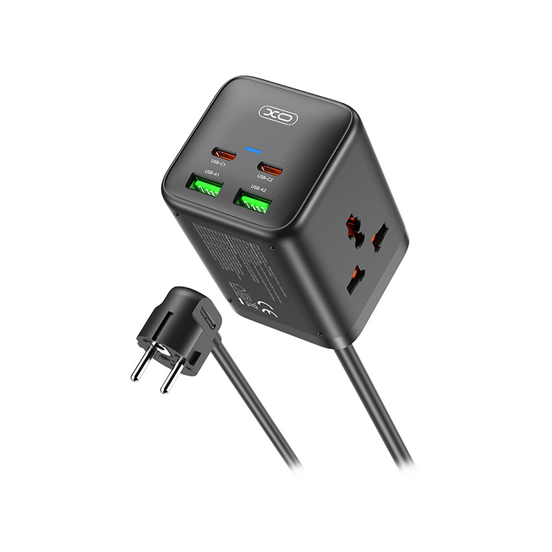 Мережевий зарядний пристрій XO WL24 Fast Charging Desktop Charger Array Plug 65W чорний Львів - фото 1