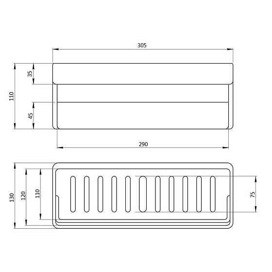 Полка универсальная Qtap Police пластиковая QTPL02 White Киев
