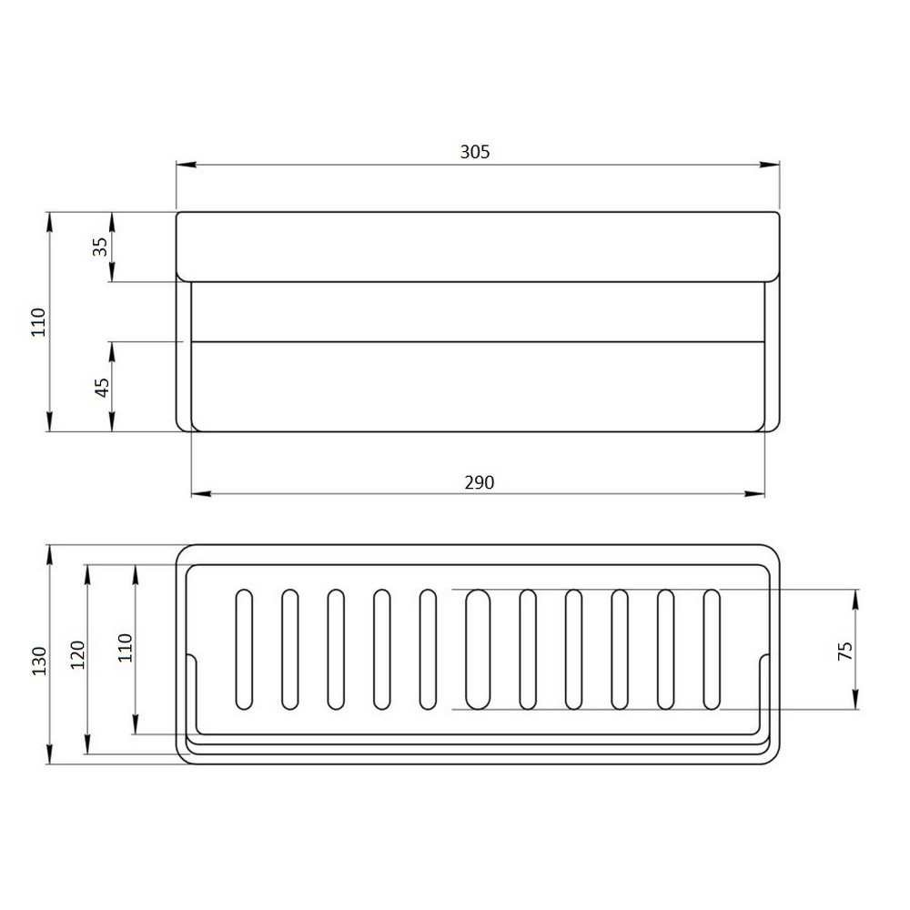 Полка универсальная Qtap Police пластиковая QTPL02 White Киев - изображение 2