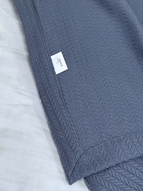 Ecotton Покривало Ecotton Pique 240х230 см натуральне сіре Grey в крафтовій подарунковій коробц Коломыя - изображение 5