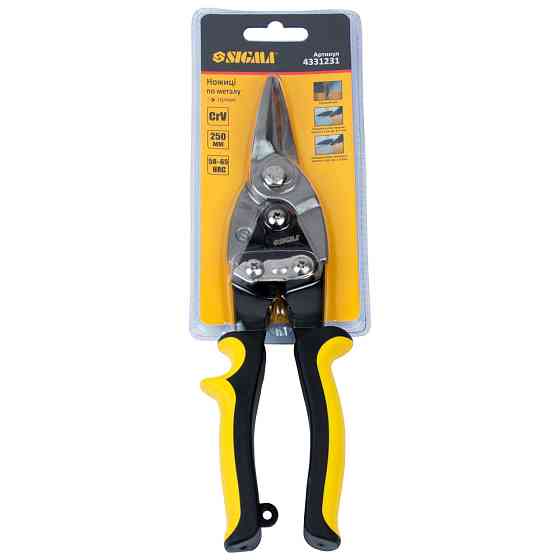 Sigma Ножницы по металлу прямые 250мм CrV SIGMA (4331231) Київ