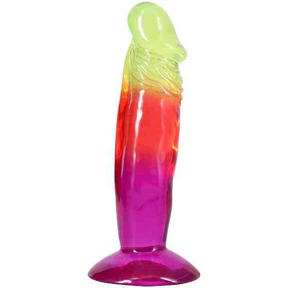Дилдо Doc Johnson Crystal Jellies - 6.5 Inch Classic Dong - Rainbow Sex Aura Київ