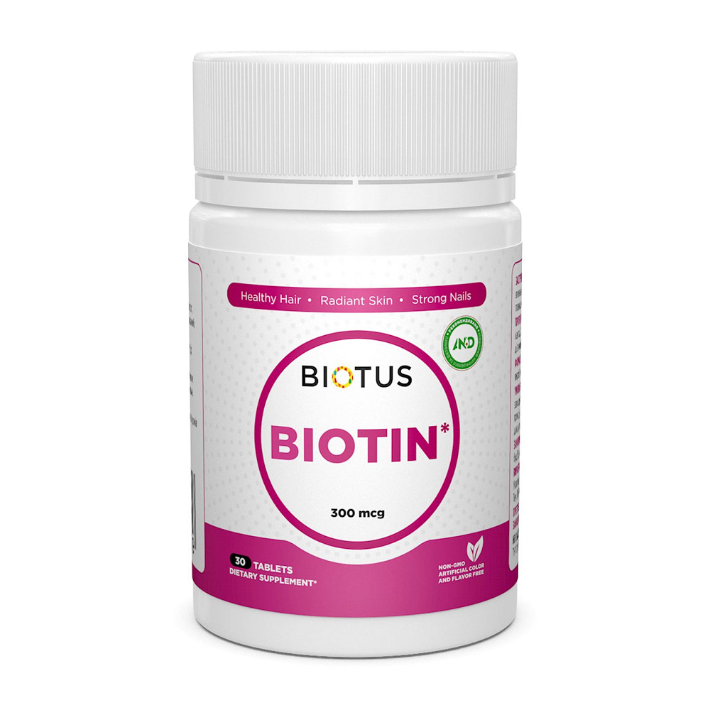 Биотин (Biotin) 300 мкг 30 таблеток Київ - фото 1