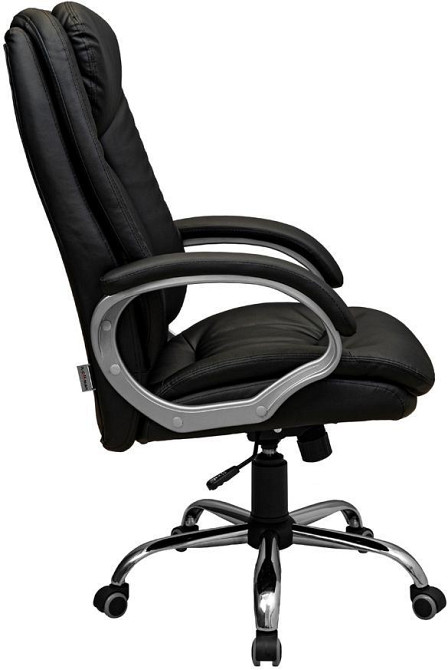 Офісне крісло керівника Elite ProDesign Хром AnyFix М-2 Екошкіра Black (Прогумовані колеса) Днепр - изображение 3