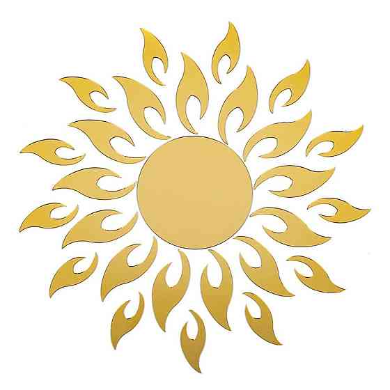 Зеркальный декор акриловый самоклеющийся золото, 27шт (D) SW-00002503 Днепр