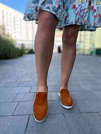 Лоферы женские KATI SHOES оранжевые натуральная замша демисезонные размер 35-40 (141) Коломия