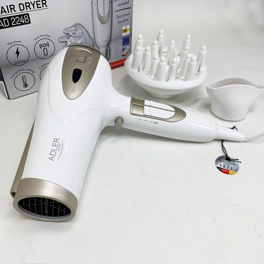 Фен професійний домашній для волосся, Портативний фен для сушіння Портативний з насадками YJ-20 Львів - фото 8