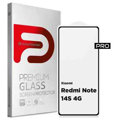 Скло захисне Armorstandart Pro Xiaomi Redmi Note 14S 4G Black (ARM82035) Вінниця