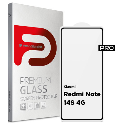 Стекло защитное Armorstandart Pro Xiaomi Redmi Note 14S 4G Black (ARM82035) Винница - изображение 1