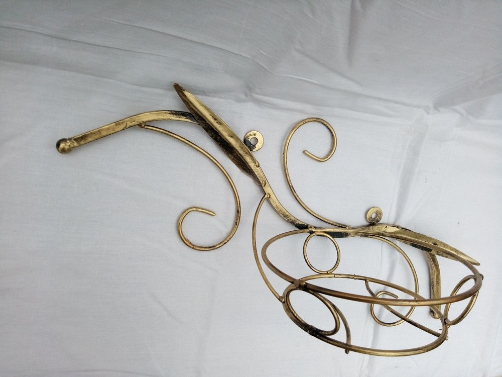 Подставка пристенная кованая для цветов на 1 вазон, на стену, стойка под цветы, вазон Киев - изображение 3