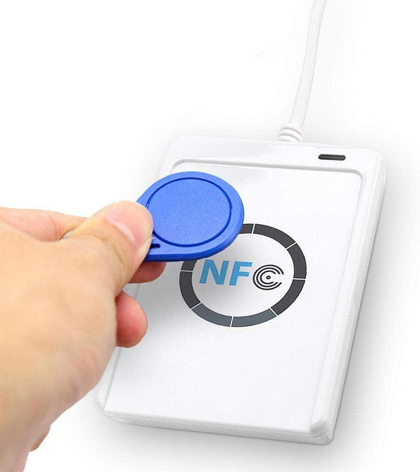 Читач NFC/RFID DewinLVD 424 kbps білий 5× IC-карт USB Type-A безконтактний ISO14443 A/B Mifare FeliCa дублікатор RFID рідер Київ - фото 2