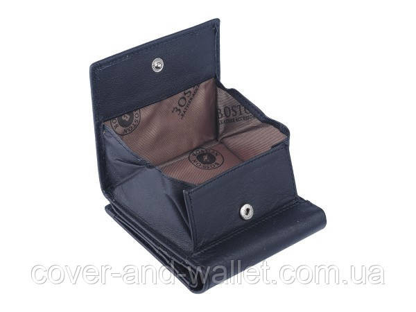 Черный маленький кошелек из натуральной кожи c большой монетницей ST Leather Киев - изображение 5