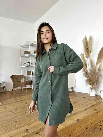 Жіночна сорочка Coconut COSY з мусліну, зелена Київ