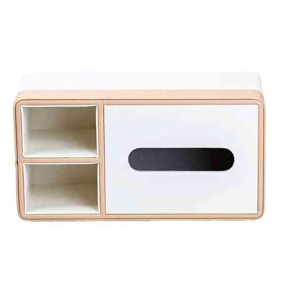 Салфетница-органайзер из эко-кожи 3 отделения 27*14*'10 см Белый с бежевым HP9190 Киев