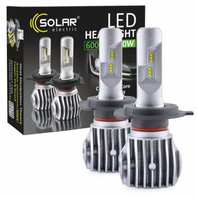 Автолампа SOLAR H4 12/24V 6500K 6000Lm 50W Cree Chip 1860 (8604) Винница - изображение 4