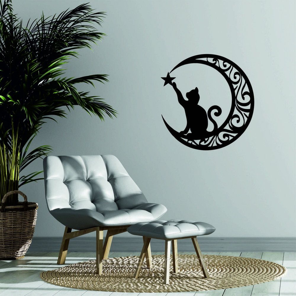 Декоративне настінне 3D Панно «Кіт» Декор на стіну з об'ємом Київ - фото 3