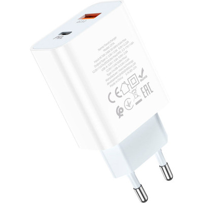 Зарядний пристрій HOCO C97A 1xUSB-C PD20W + 1xUSB QC3.0 White (6931474766076) Вінниця - фото 3