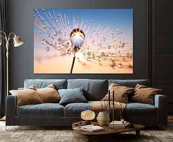 Картина полотно у вітальню / спальню    Краплі роси   MLP_203   ( 60х30см ) 60x100 см Київ