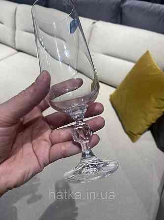 Набір келихів для шампанського 6 шт BOHEMIA "Claudia" 180 мл прозоре скло з гарною ніжкою Київ