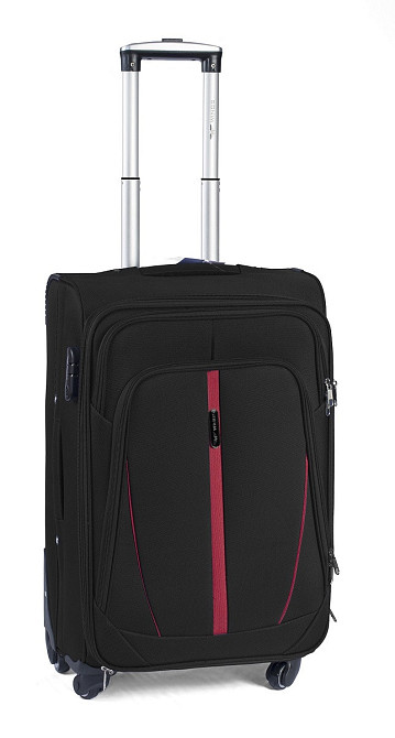 Валіза тканинна WINGS 1706 мала 55 см чорна 4 колеса Київ - фото 7