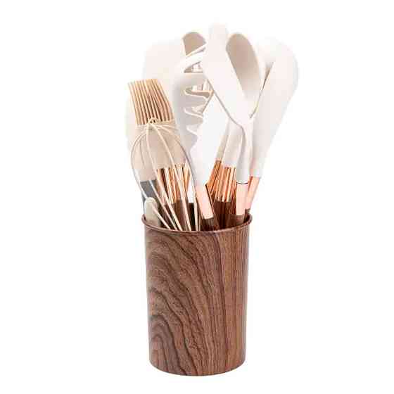 TS Kitchen Набір кухонного приладдя з підставкою 11 шт кухарський набір 32 см • 28 см • 24 см Коломия