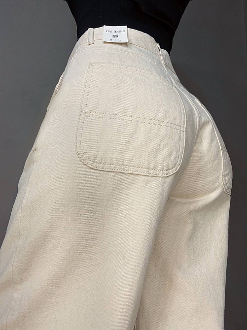 Джинсы женские Its Basic 2952-7S6 skater jeans бананы бежевые, бежевый, 36, 36, 76 см, 100 см Киев - изображение 12