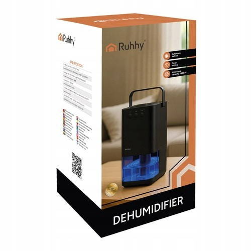 Осушитель воздуха 1400 мл со светодиодной подсветкой и таймером Ruhhy (26494) 36 Вт Нововолынск - изображение 9