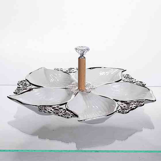 Фарфоровий сервіз для закусок на 5 секцій 30×30 см Київ