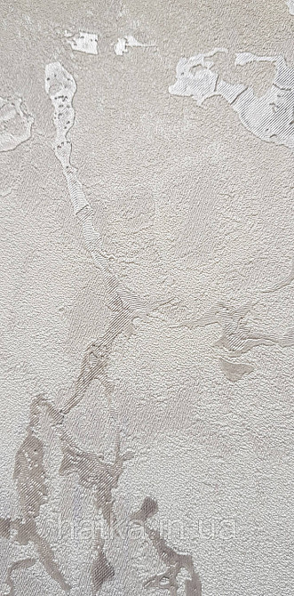 Шпалери вінілові на флізеліні AdaWall Roka 1.06х10 під камінь мармур білі молочні сріблясті 3д 23103-1 Київ - фото 2