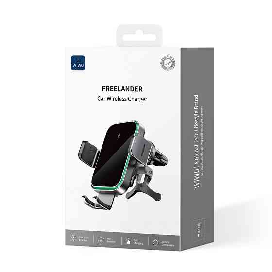 Автотримач для телефона з БЗП WIWU FREELANDER Car Wireless Charger CH-313 Black Одеса