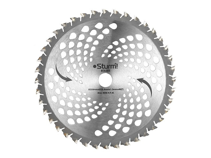 Диск повышенной прочности к триммеру Professional 255мм 40 зубьев Sturm BTA005 (читать описание) Ровно - изображение 1