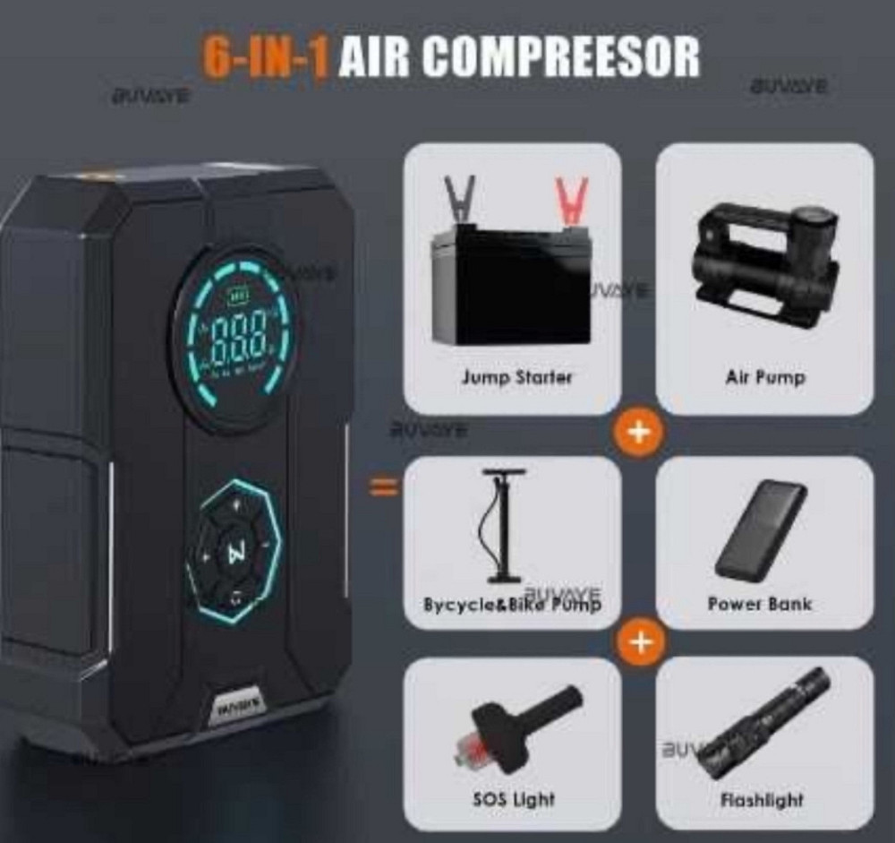 Пусковий зарядний пристрій Buvaye YS03-12000 2000A/12000mAh +компресор. Київ - фото 4