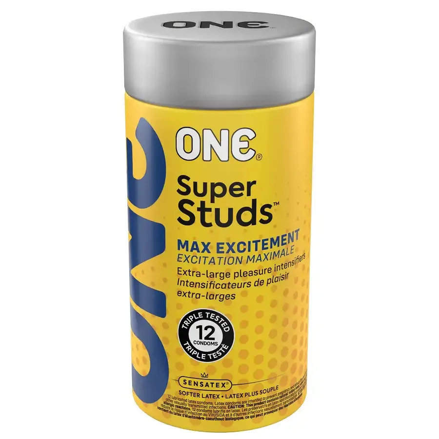 Презервативи ONE Super Studs 12 шт, подарункова упаковка тюб Львов - изображение 1