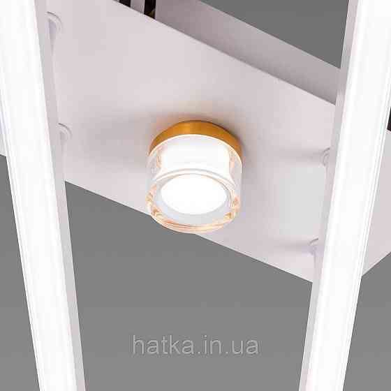 Люстра стельова світлодіодна VALESO 2 плафони LED 20W Білий Золото Сталь Акрил YH1310/2 Київ