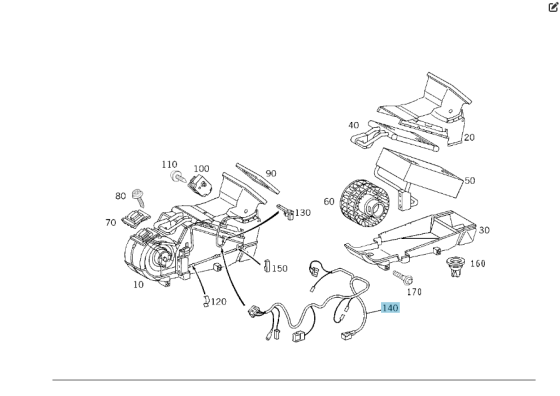 Mercedes-Benz  A2208302615 Проведення заднього клімату S-class short W220 S-class long V220 Одеса