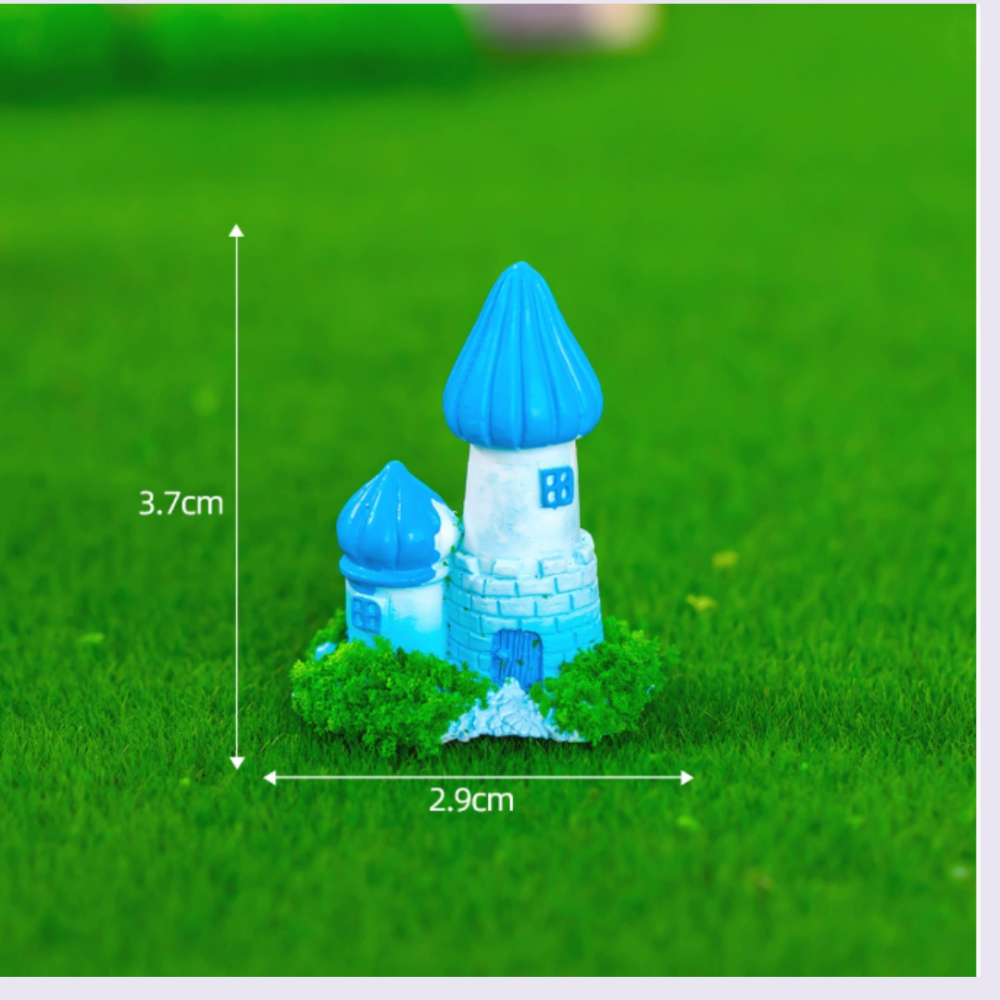 Миниатюрная фигурка Замок 3.7 х 2.9 см для мини-сада и хендмейда Блакитний Одесса - изображение 1