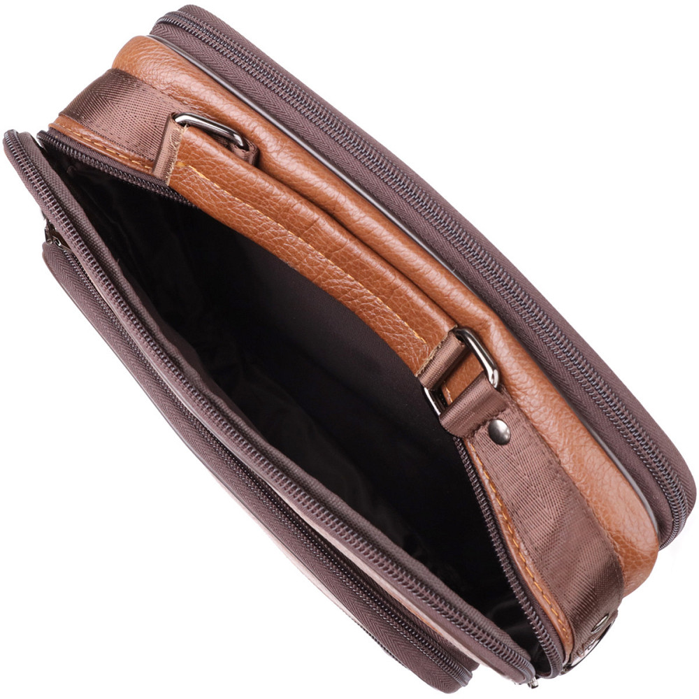 Сумка мужская с ручкой для переноса в руке из натуральной кожи Vintage 23031 Светло-коричневый Киев - изображение 8