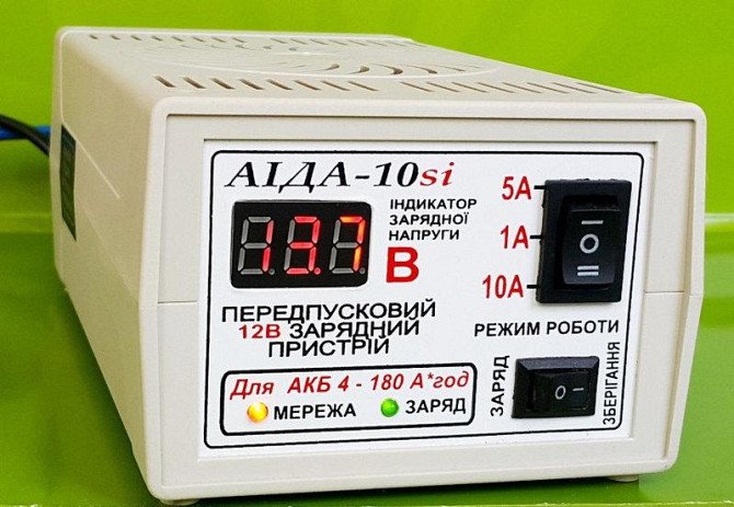 Зарядний при піднятий АІДА-10ѕі -десульфатирующее з цифр. індикацією для кислотних/гелевих АКБ Полтава - фото 1