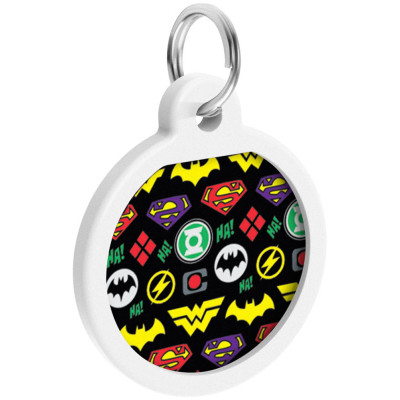 Адресник для тварин WAUDOG Smart ID з QR паспортом "Супергерої логоманія", круг 25 мм (0625-1014ru-eng) Вінниця - фото 2