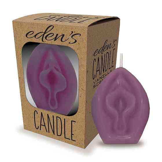 Свеча Eden’s Candle - Vanilla Scented Vagina - Eggplant Sex Aura Киев
