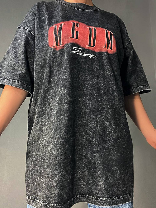 Футболка женская YUJIE YISHANG 160 оверсайз тай-дай большие размеры, черный, one size Киев - изображение 14