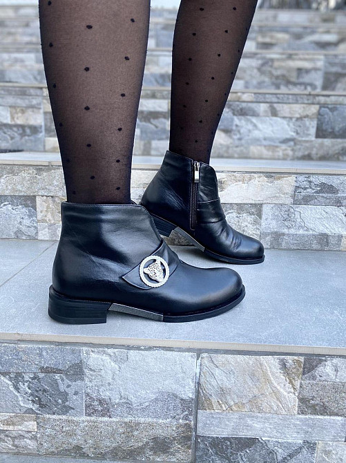 Черевики жіночі D and V 2130 чорні (весна-осінь, шкіра натуральна) (1227) 36р.37р.39р. 36 Коломыя - изображение 1