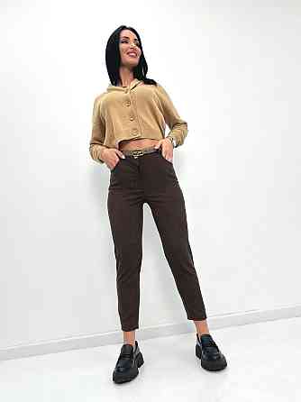 Классические вельветовые брюки Axel батал 52, Шоколадный Киев