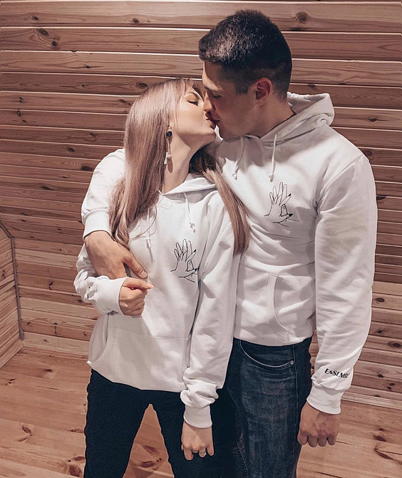 Парне худі для хлопця та дівчини! руки + свій напис на рукавах! Парні толстовки. Парні кофти. Фіолетовий, XXL, XXXL Чернівці - фото 1