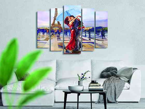 Модульна картина у вітальню / спальню Париж Пара Art-247_5 ( 80х118см ) Київ