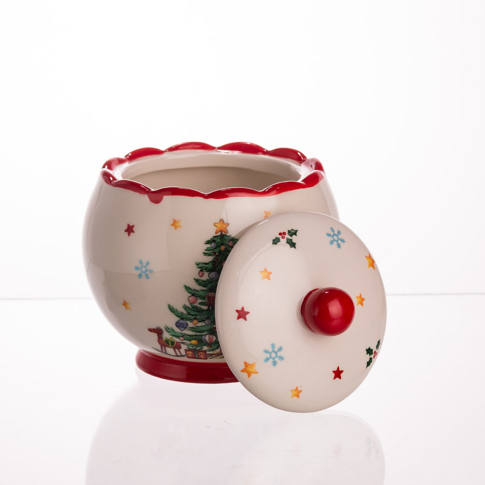 Yiwu Цукорниця порцелянова новорічна New Year 500 (мл) з кришкою CR-1-5 Коломыя - изображение 4